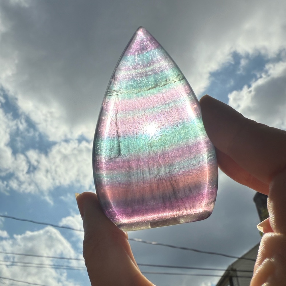 Beautiful Rainbow Fluorite Free Form/Teardrop